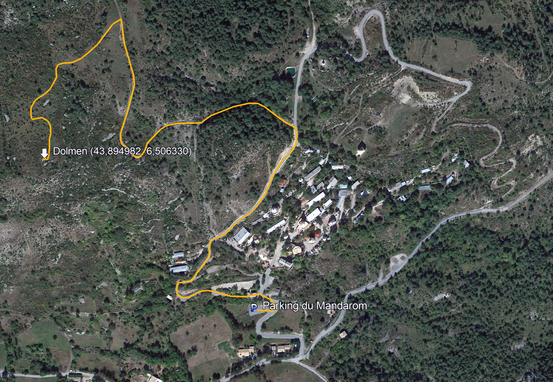 Carte Dolmen Pierres Blanches