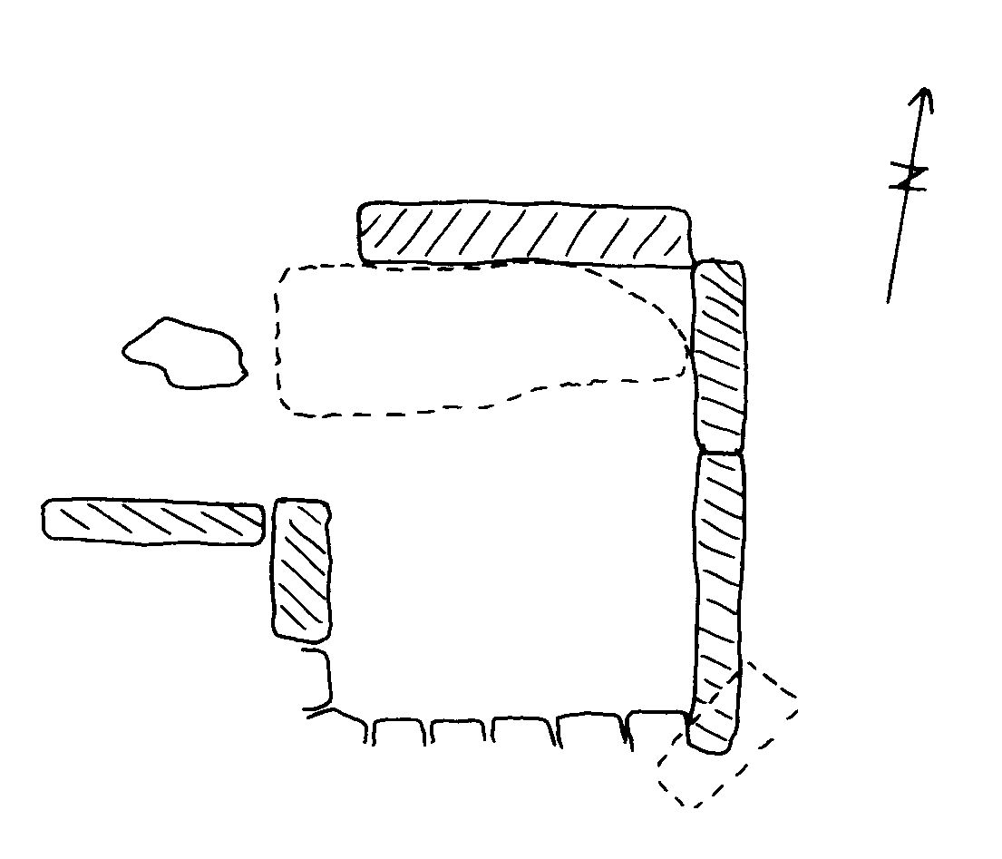 St Cézaire Dolmen des Bernards Plan 1974